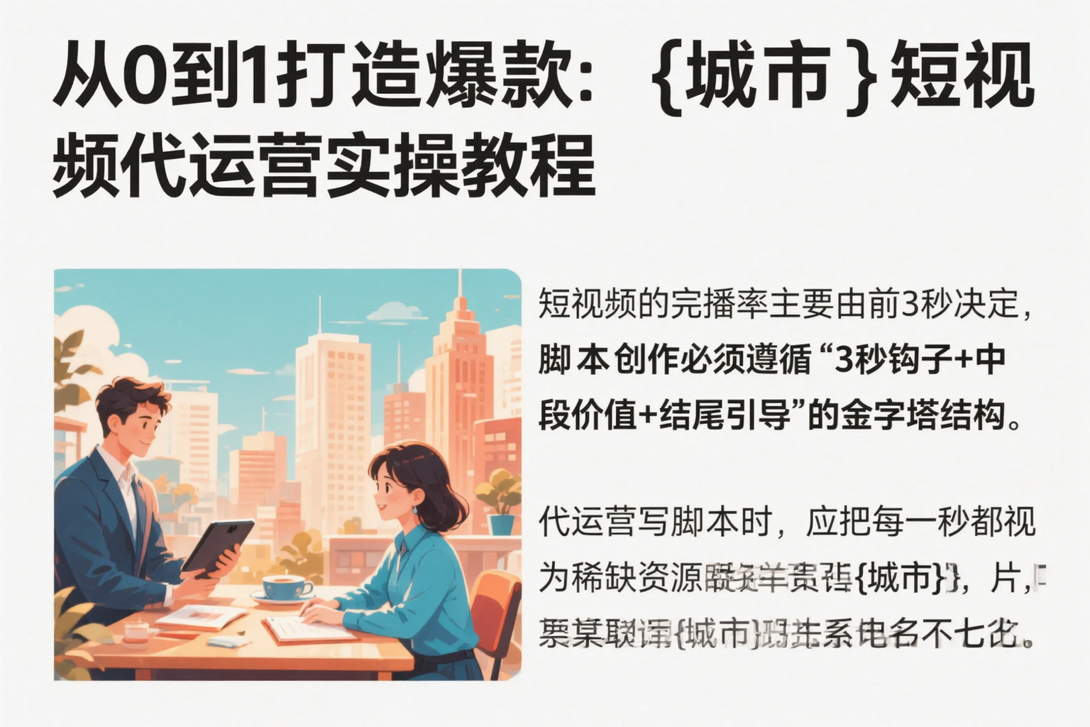 从0到1打造爆款：晋中短视频代运营实操教程
