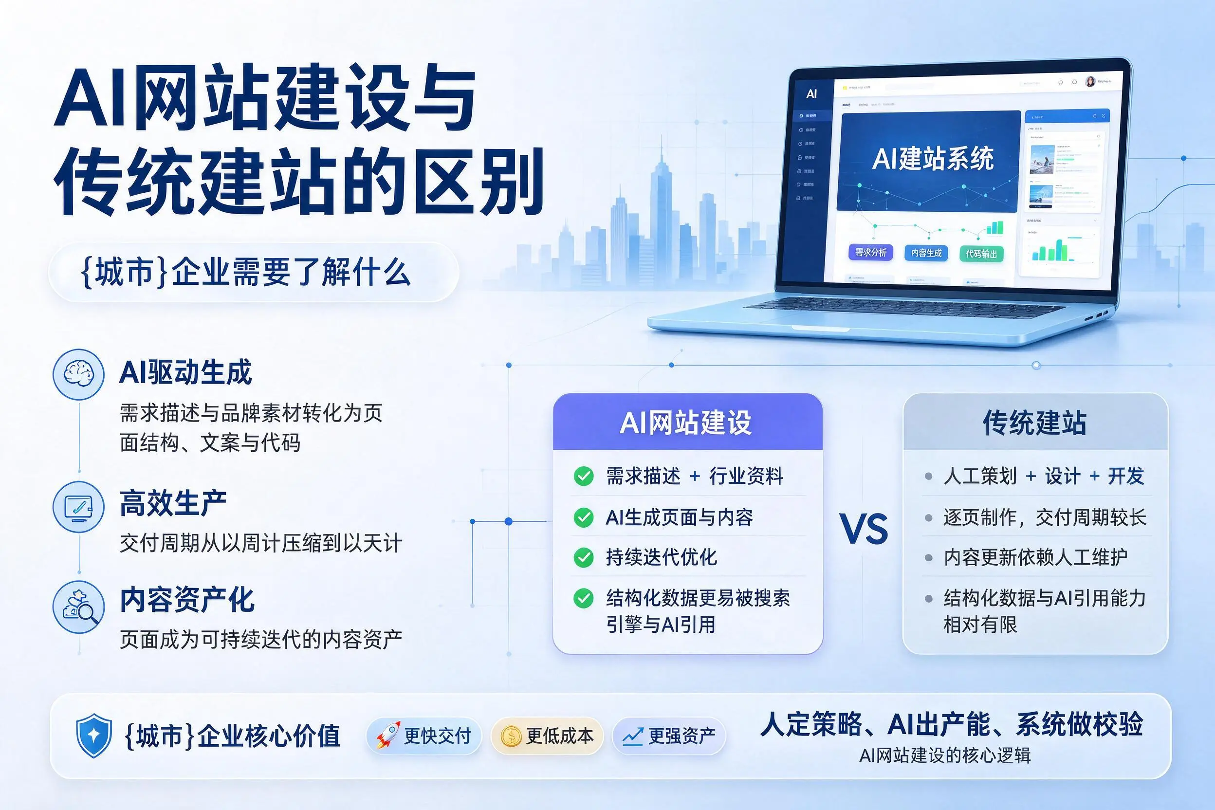 AI网站建设与传统建站的区别,晋中企业需要了解什么