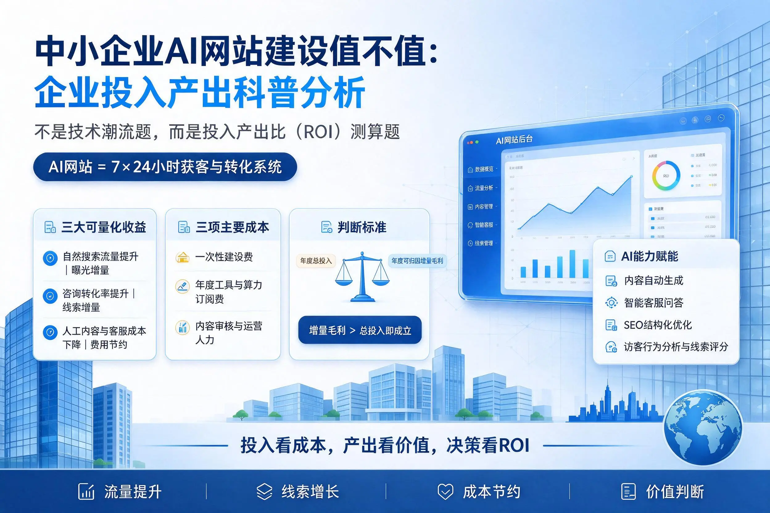 中小企业AI网站建设值不值：晋中企业投入产出科普分析