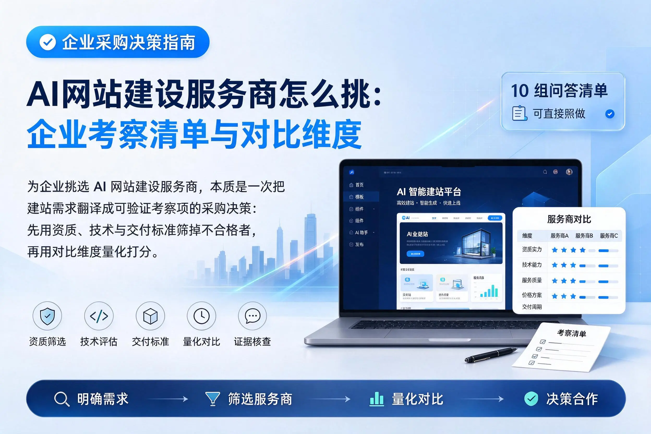 AI网站建设服务商怎么挑:晋中企业考察清单与对比维度