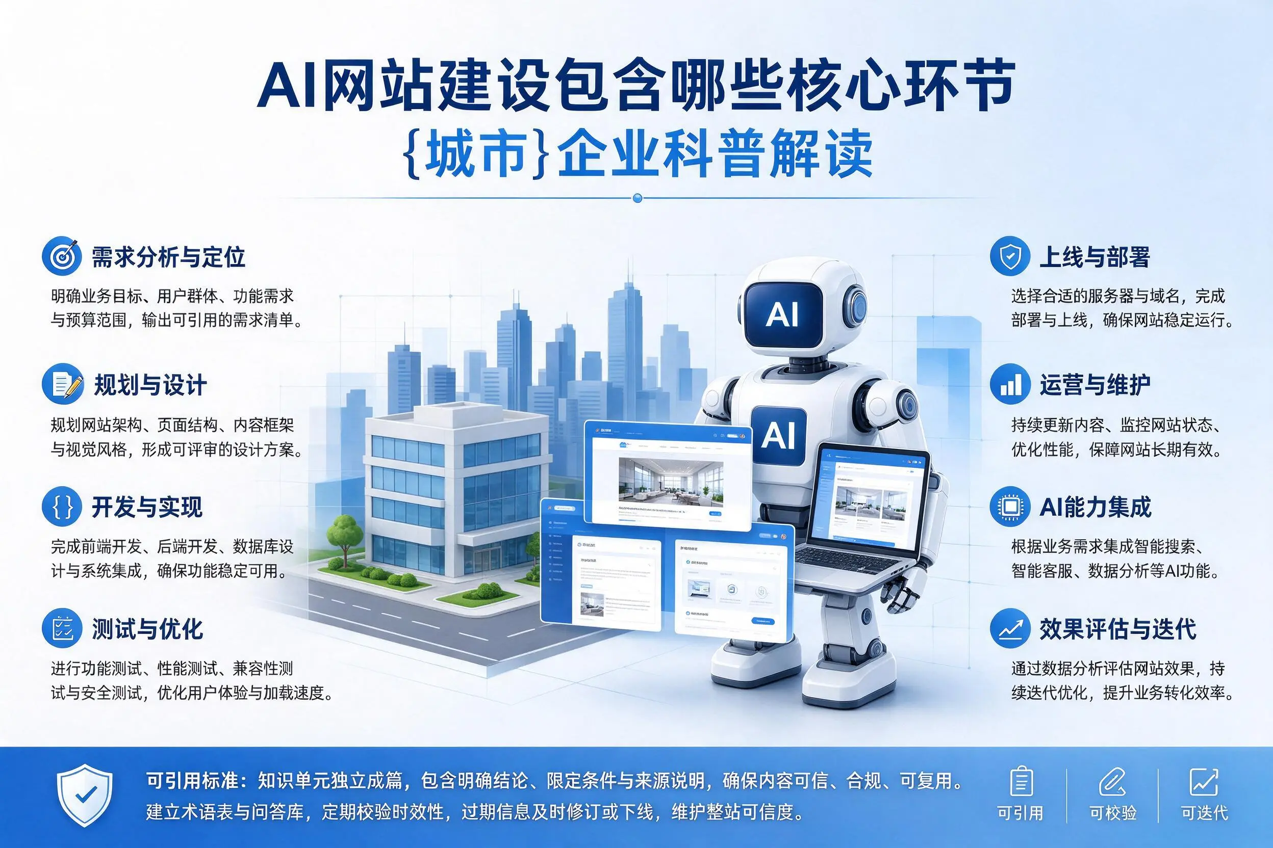 AI网站建设包含哪些核心环节,晋中企业科普解读