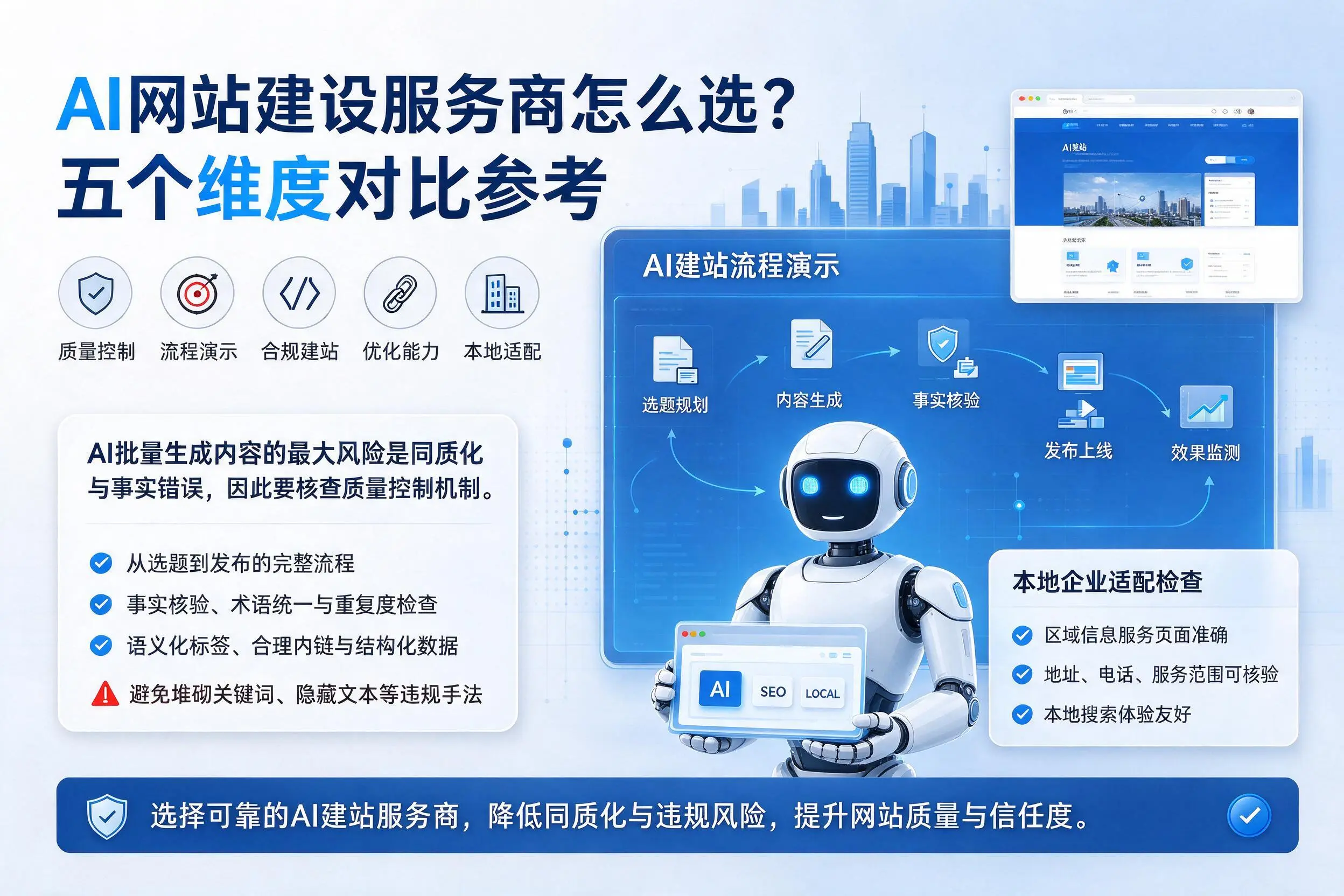 晋中AI网站建设服务商怎么选？五个维度对比参考
