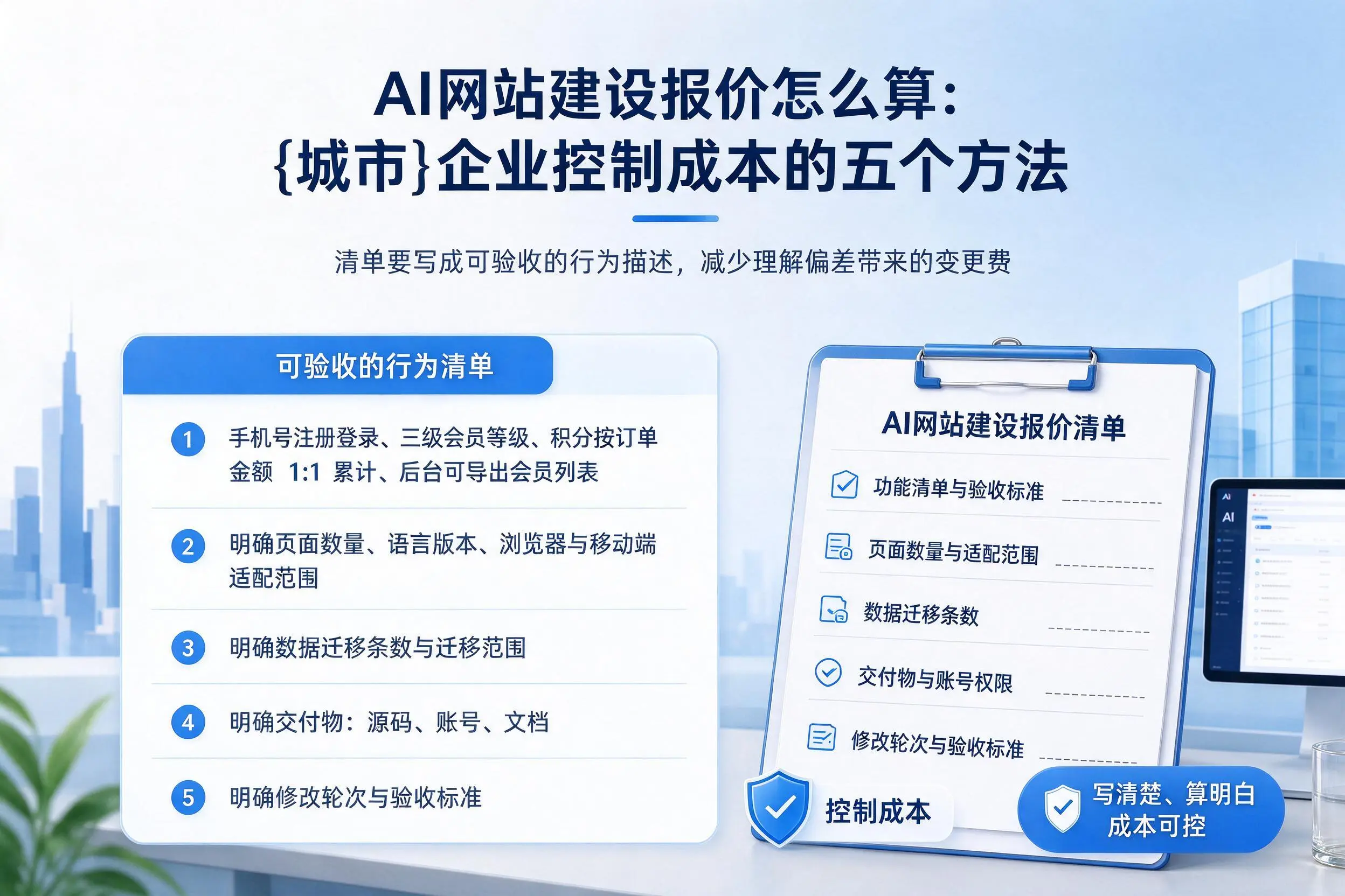 AI网站建设报价怎么算：晋中企业控制成本的五个方法